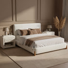 Zuo Baris Queen Bed Ivory