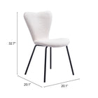 Zuo Thibideaux Dining Chair (Set of 2) Ivory