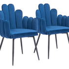 Zuo Noosa Dining Chair (Set of 2) Navy Blue