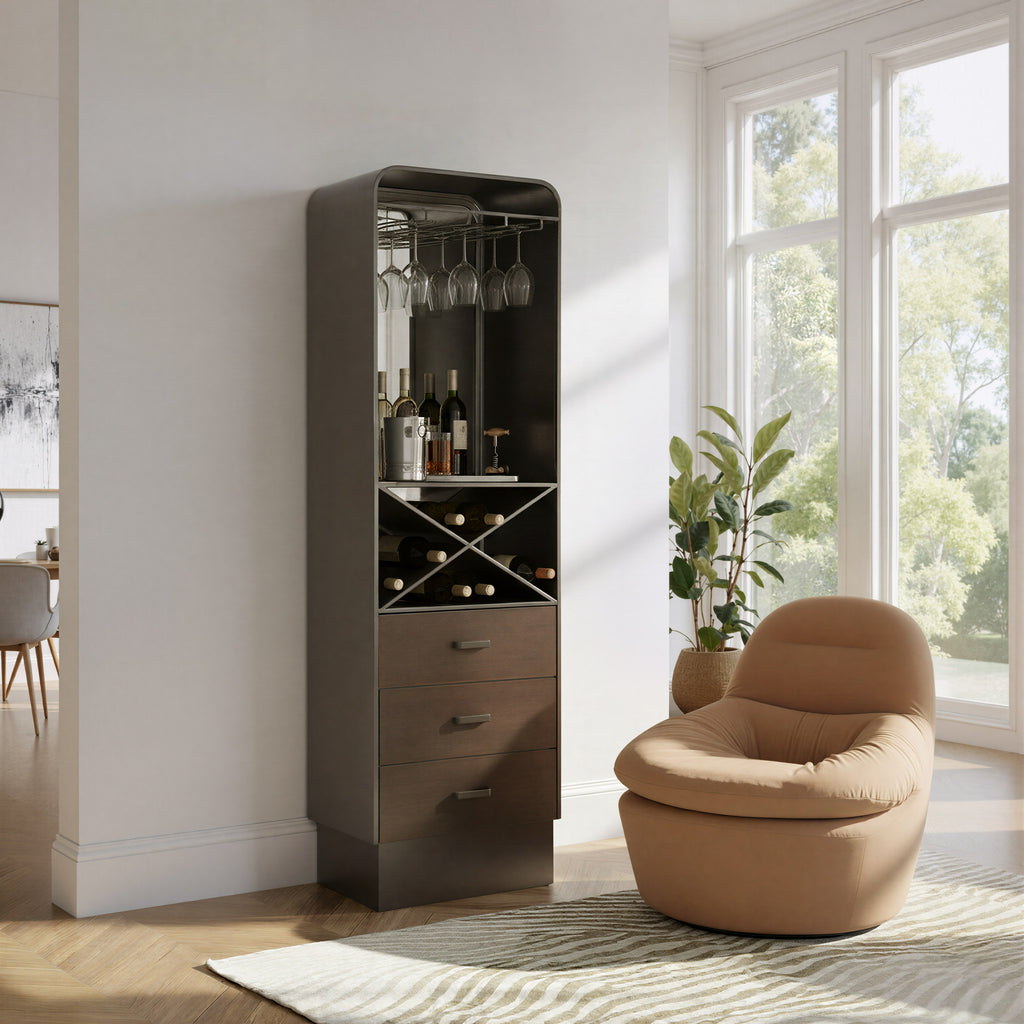 Zuo Hole Bar Cabinet Bronze