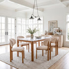 Zuo Rosetta Dining Chair (Set of 2) Beige & Walnut