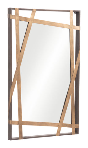 Zuo Tolix Mirror Antique Gold & Black