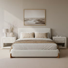 Zuo Baris Queen Bed Ivory