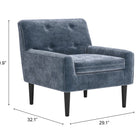 Zuo Frankfurt Armchair Gray