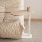 Zuo Buddy Adjustable Rotating Side Table Natural & White