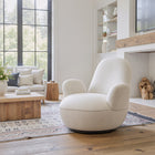 Zuo Lunet Swivel Chair Ivory