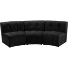 Meridian Furniture Limitless Modular Velvet Sofa - Black - Sofas