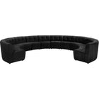 Meridian Furniture Limitless Modular Velvet 12pc. Sectional - Black - Sofas