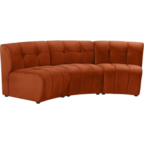 Meridian Furniture Limitless Modular Velvet Sofa - Cognac - Sofas