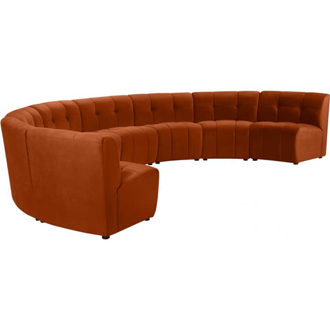 Meridian Furniture Limitless Modular Velvet 8pc. Sectional - Cognac - Sofas