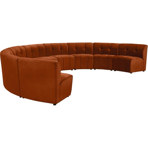 Meridian Furniture Limitless Modular Velvet 9pc. Sectional - Cognac - Sofas