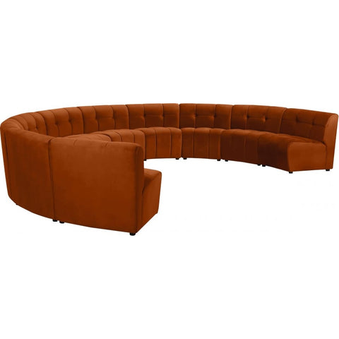 Meridian Furniture Limitless Modular Velvet 10pc. Sectional - Cognac - Sofas