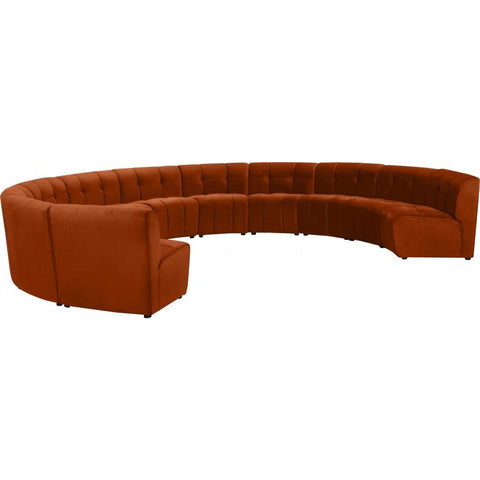 Meridian Furniture Limitless Modular Velvet 11pc. Sectional - Cognac - Sofas