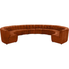 Meridian Furniture Limitless Modular Velvet 12pc. Sectional - Cognac - Sofas