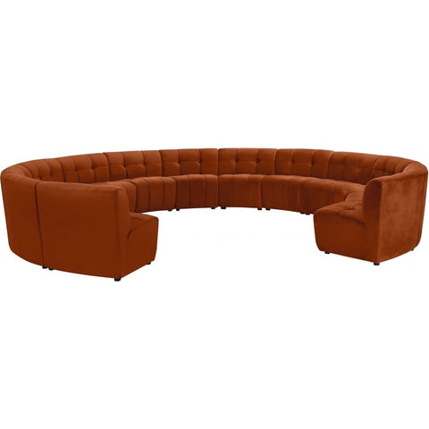 Meridian Furniture Limitless Modular Velvet 13pc. Sectional - Cognac - Sofas
