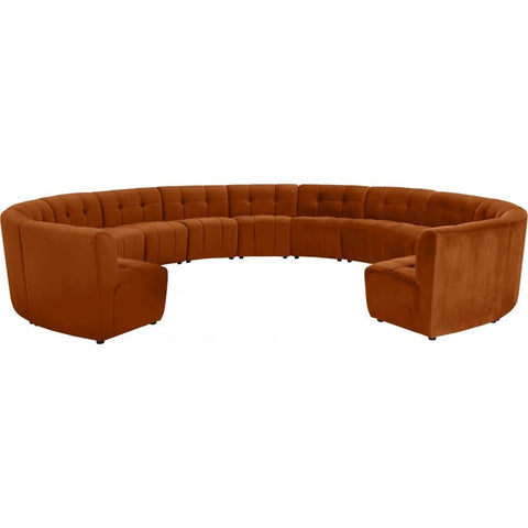 Meridian Furniture Limitless Modular Velvet 13pc. Sectional - Cognac - Sofas