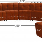 Meridian Furniture Limitless Modular Velvet 14pc. Sectional - Sofas