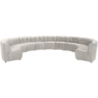 Meridian Furniture Limitless Modular Velvet 11pc. Sectional - Cream - Sofas