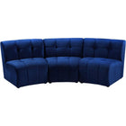 Meridian Furniture Limitless Modular Velvet Sofa - Navy - Sofas