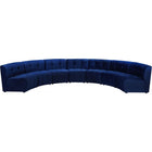 Meridian Furniture Limitless Modular Velvet 7pc. Sectional - Navy - Sofas