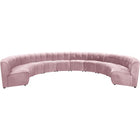 Meridian Furniture Limitless Modular Velvet 10pc. Sectional - Pink - Sofas