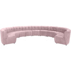 Meridian Furniture Limitless Modular Velvet 11pc. Sectional - Pink - Sofas