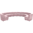 Meridian Furniture Limitless Modular Velvet 12pc. Sectional - Pink - Sofas