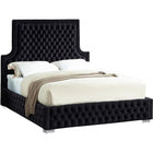 Meridian Furniture Sedona Velvet King Bed - Black - Bedroom Beds