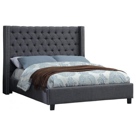 Meridian Furniture Ashton Linen Full Bed - Bedroom Beds