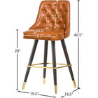 Meridian Furniture Portnoy Faux Leather Bar | Counter Stool - Stools