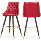 Meridian Furniture Portnoy Faux Leather Bar | Counter Stool - Red - Stools