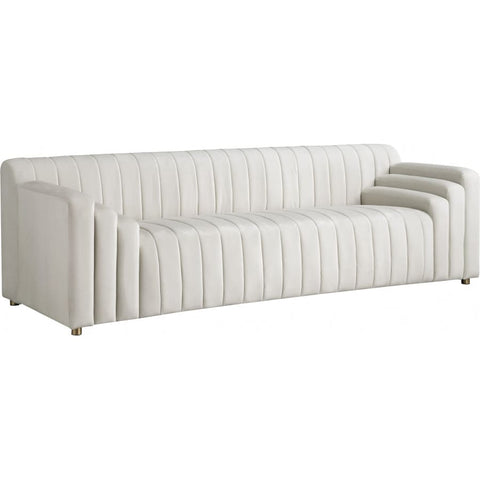 Meridian Furniture Naya Velvet Sofa - Cream - Sofas