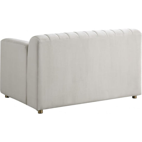 Meridian Furniture Naya Velvet Chair - Cream - Chairs