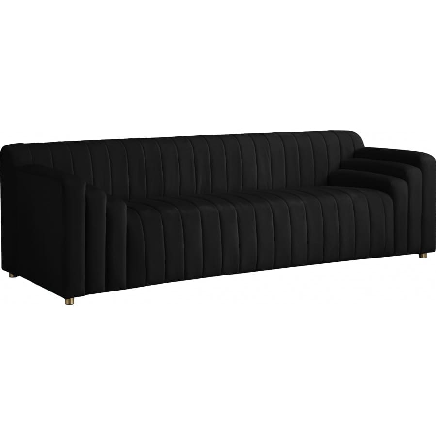 Meridian Furniture Naya Velvet Sofa - Black - Sofas