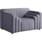 Meridian Furniture Naya Velvet Chair - Grey - Chairs