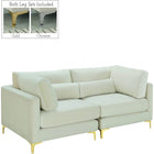 Meridian Furniture Julia Velvet Modular 75 Sofa - Cream - Sofas