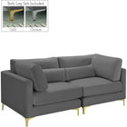 Meridian Furniture Julia Velvet Modular 75 Sofa - Grey - Sofas