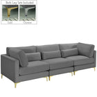 Meridian Furniture Julia Velvet Modular 108 Sofa - Grey - Sofas