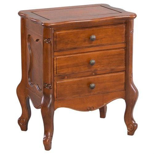 International Caravan Windsor Three Drawer Table - Stain - Other Tables