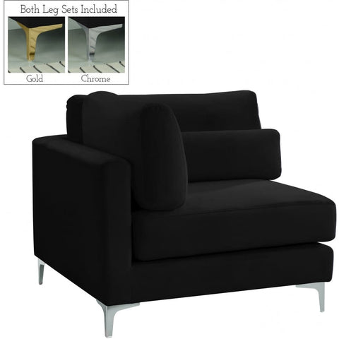 Meridian Furniture Julia Velvet Modular Corner Chair - Chairs