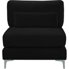Meridian Furniture Julia Velvet Modular Armless Chair - Chairs