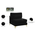 Meridian Furniture Julia Velvet Modular Armless Chair - Chairs