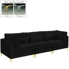 Meridian Furniture Julia Velvet Modular 108 Sofa - Black - Sofas