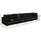 Meridian Furniture Julia Velvet Modular 142 Sofa - Sofas