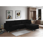 Meridian Furniture Julia Velvet Modular Reversible Sectional 4A - Sofas