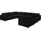 Meridian Furniture Julia Velvet Modular Sectional 8A - Sofas