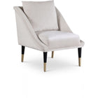Meridian Furniture Elegante Velvet Chair - Cream - Chairs