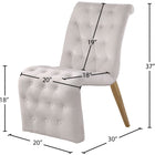 Meridian Furniture Curve Velvet Dining Chair - Dining Chairs