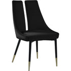 Meridian Furniture Sleek Velvet Dining Chair - Dining Chairs
