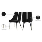 Meridian Furniture Sleek Velvet Dining Chair - Dining Chairs